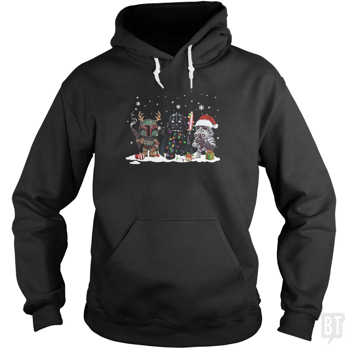 Boba Fett Darth Vader Stormtrooper Christmas Santa Hoodie