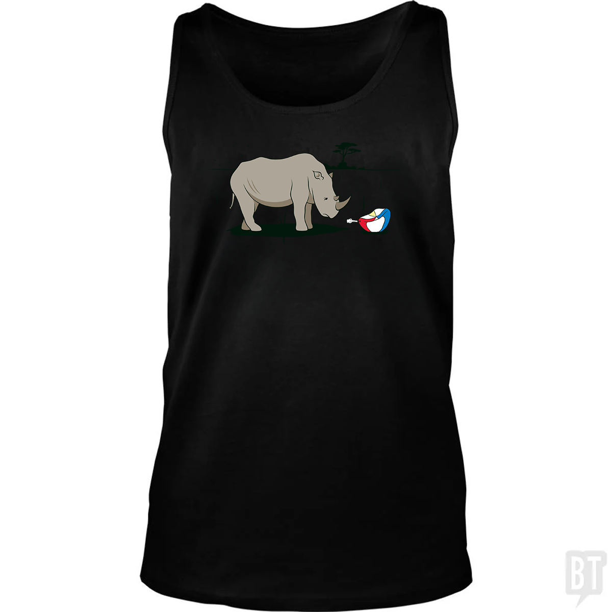 Sad Rhino Tank Top