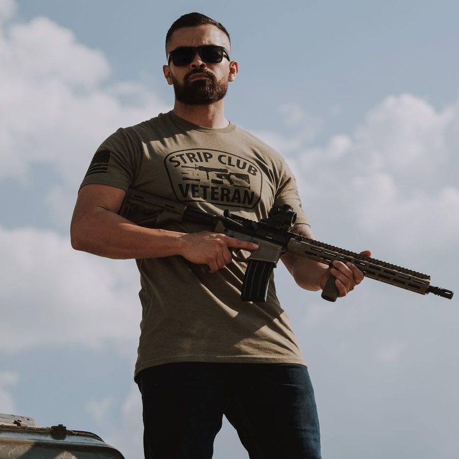 Strip Club Veteran T-Shirt - Military Green