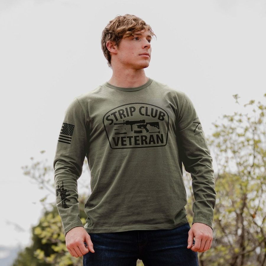 Strip Club Veteran Long Sleeve - Military Green