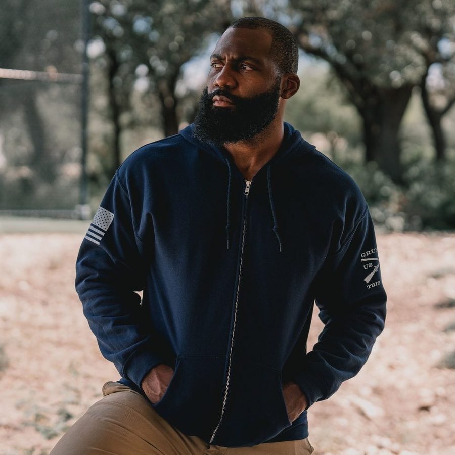 Grunt Style Basic Full-Zip Hoodie - Navy