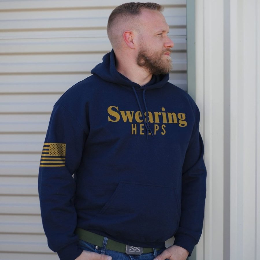 Swearing Helps Hoodie - Navy