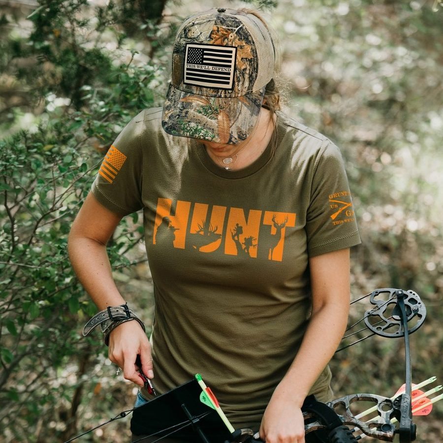 Women's Hunt Slim Fit T-Shirt - Military Green