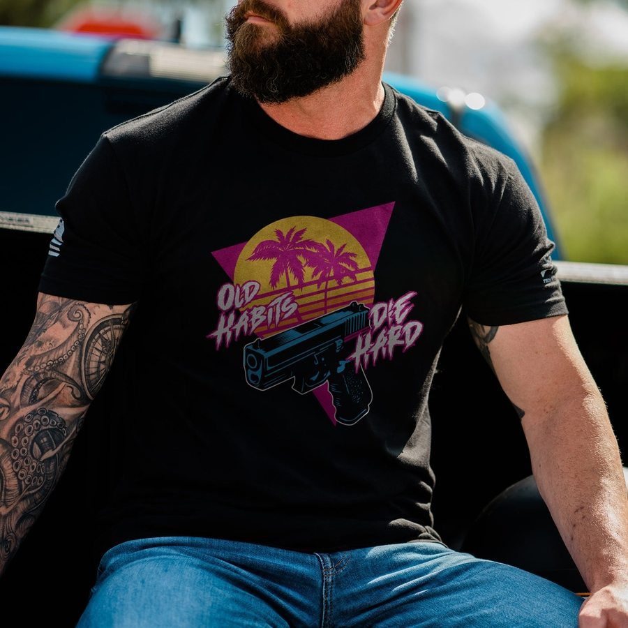 Old Habits Die Hard T-Shirt - Black