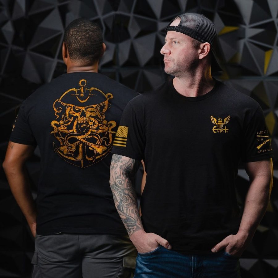 USN - Ghost Pirate T-Shirt - Black