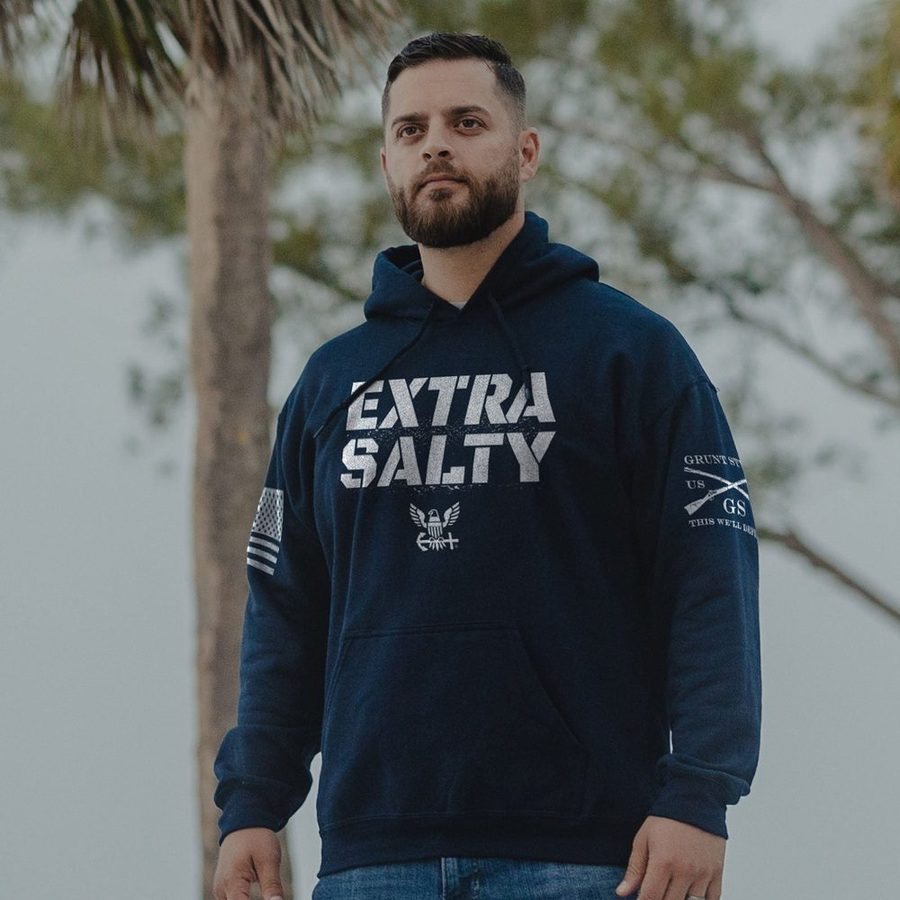 USN - Extra Salty Hoodie - Navy
