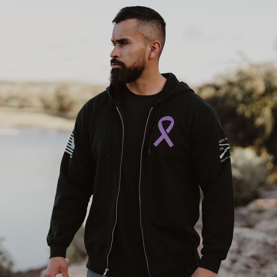 F*ck Cancer Full-Zip Hoodie - Black