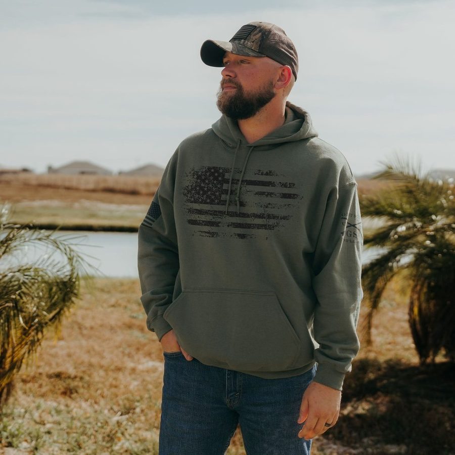Vintage American Hoodie - Military Green