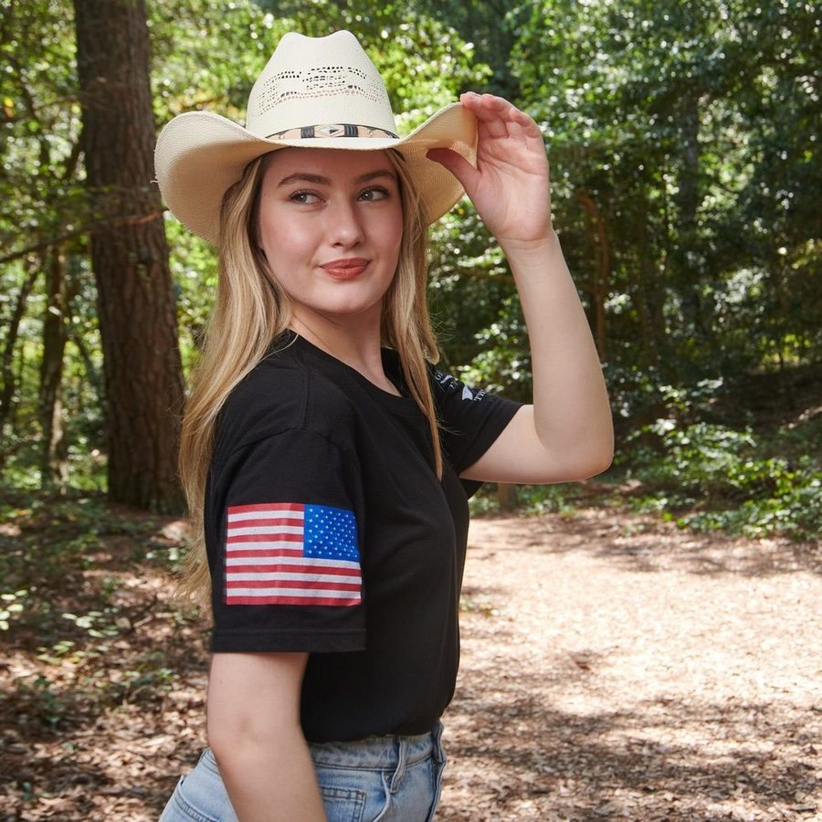 USA Flag Basic T-Shirts - Black - 3 Pack