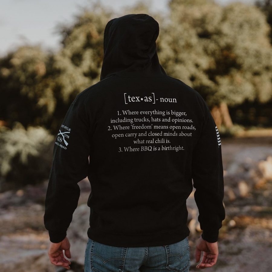 Texas Defined Open Carry Hoodie - Black