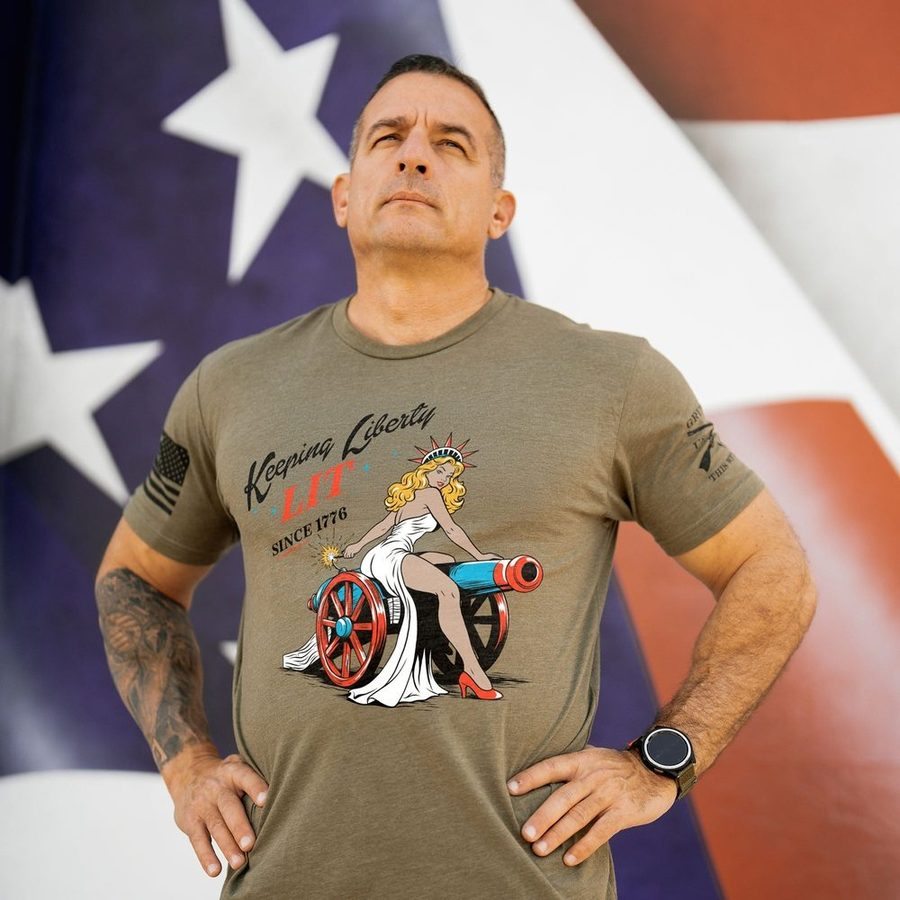 Keeping Liberty Lit T-Shirt - Military Green