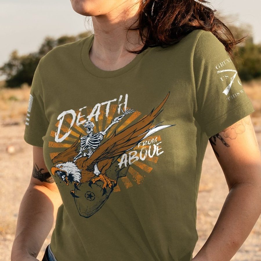 Women's Death From Above Slim Fit T-Shirt - Military Green