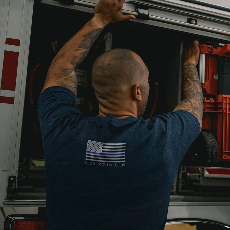 No Easy Days Police T-Shirt - Midnight Navy