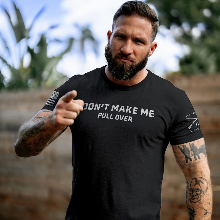 Don't Make Me Pull Over T-Shirt - Charcoal
