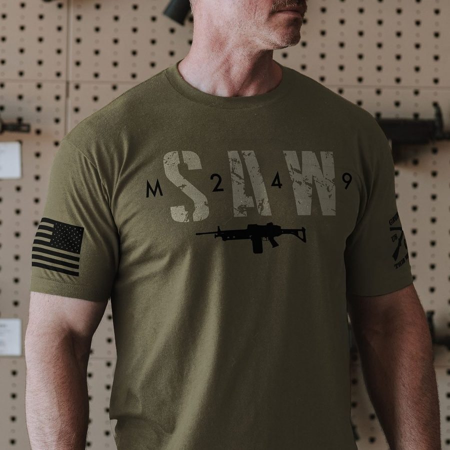 M249 T-Shirt - Military Green