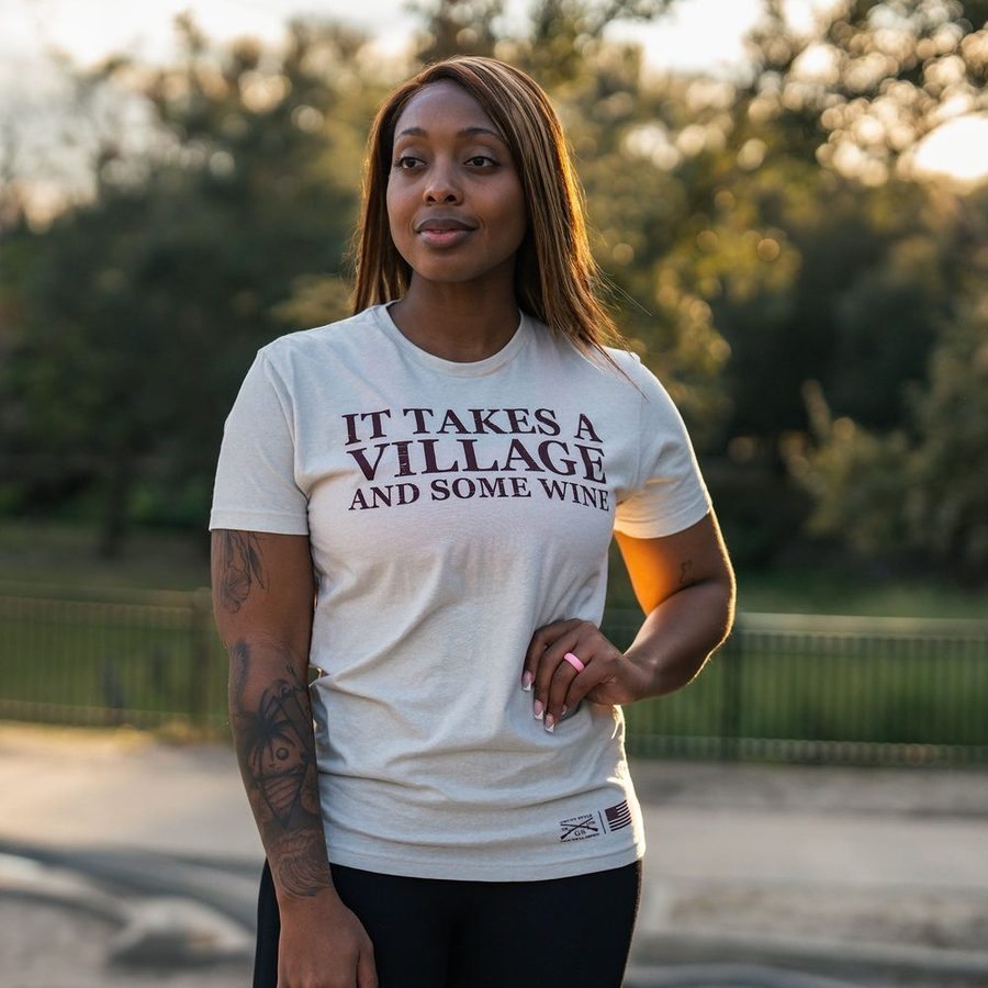 Women's It Takes A Village Boyfriend Fit T-Shirt - Sand