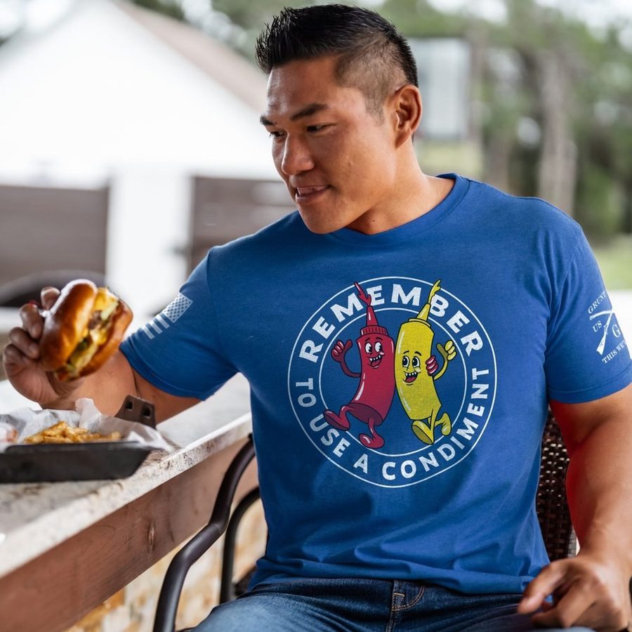 Use A Condiment T-Shirt - Royal