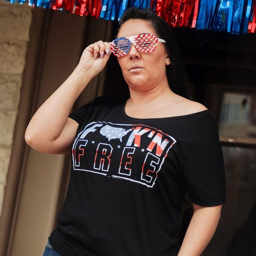 Women's F*ck'n Free Slouchy Fit T-Shirt - Black