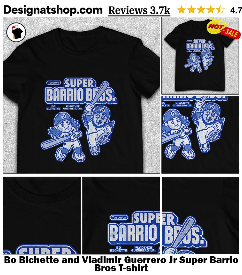 Bo Bichette and Vladimir Guerrero Jr Super Barrio Bros shirt
