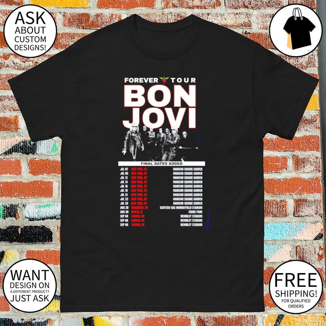 Bon Jovi Rock Band Forever Tour Concert 2026 Final Dates Added shirt