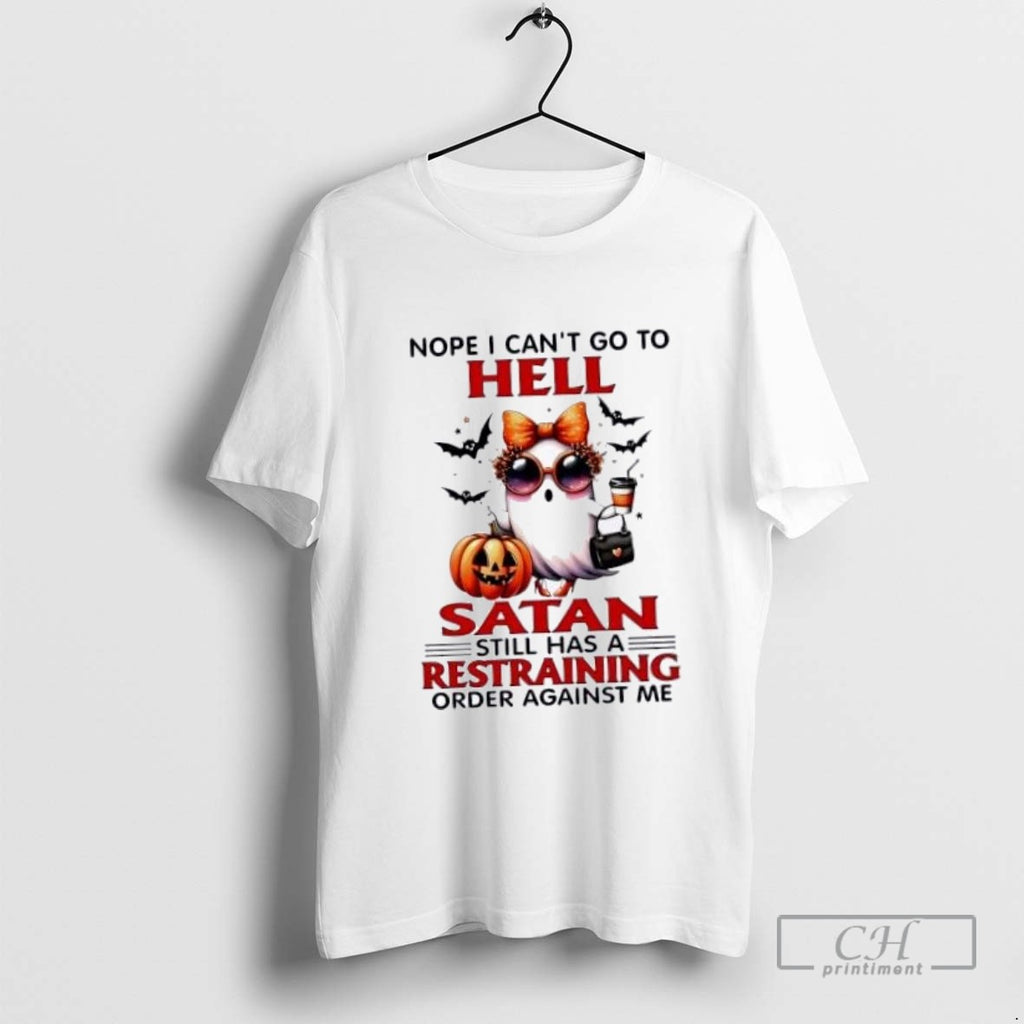 Boo Ghost Nope I Cant Go To Hell Satan Still Has A Restraining Order Against