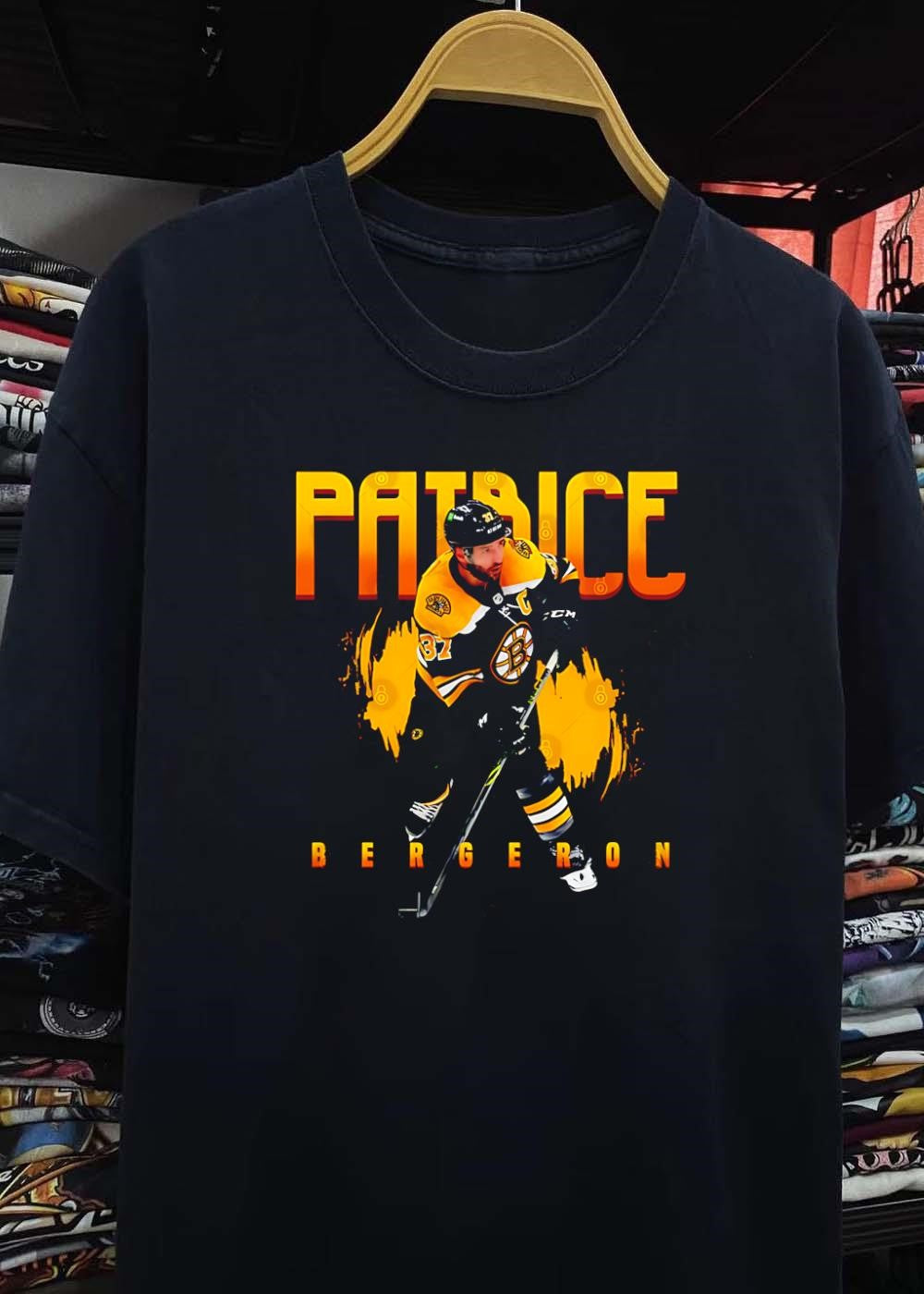 Boston Bruins Hockey Icon Patrice Bergeron Graphic T-Shirt