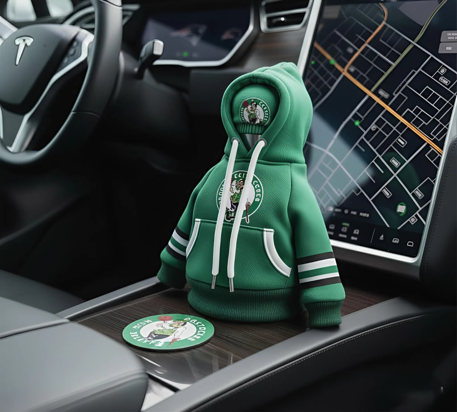 Boston Celtics Car Gear Shift Hoodie – NBA Car Accessory