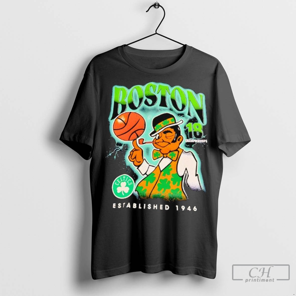 Boston Celtics Mitchell Ness Nba Shot Clock Boston Celtics T Shirt Jpg