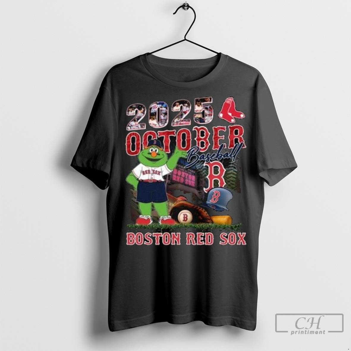 Boston Red Sox 2025 October Baseball Mascot Long Sleve T Shirt Jpg