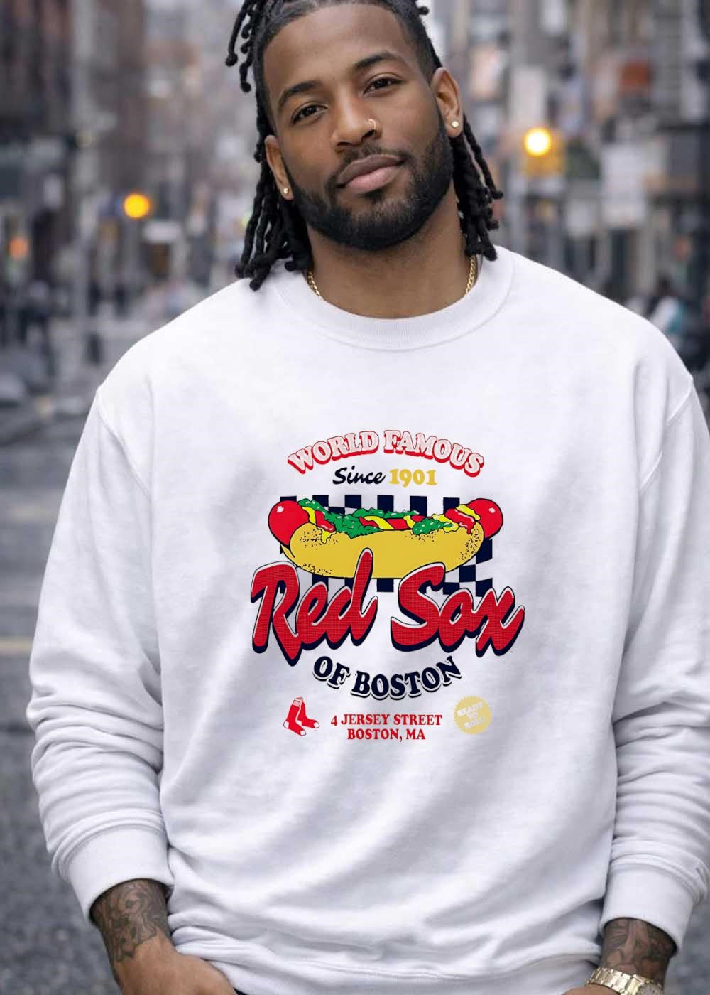 Boston Red Sox Apparel World Famous Since 1901 4 Jersey Street T-Shirt