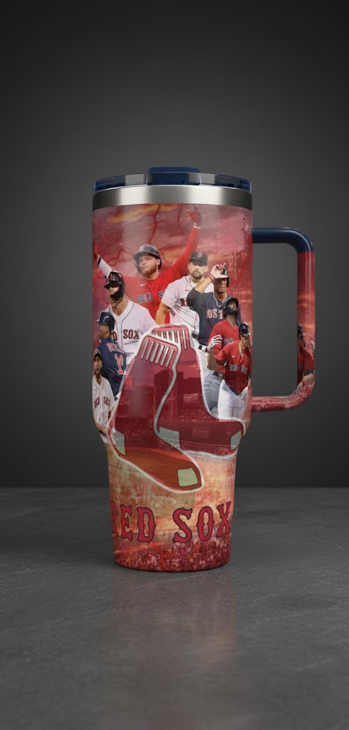 Boston Red Sox Handled Tumbler – Player Collage Insulated Travel Mug
