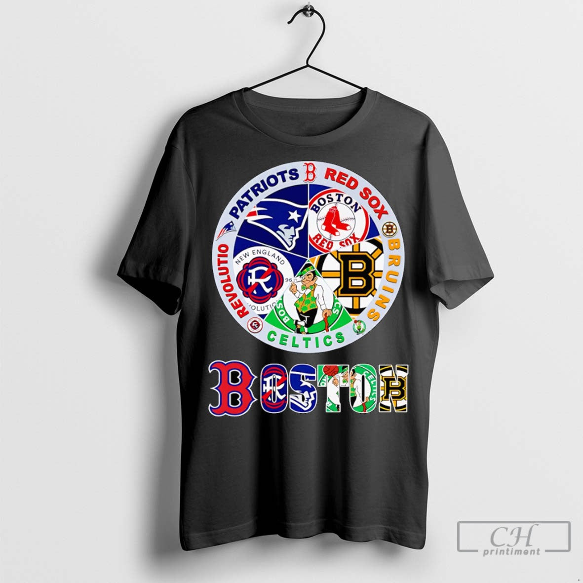 Boston Sports Patriots Red Sox Bruins Celtics Revolution Logo T Shirts Jpg