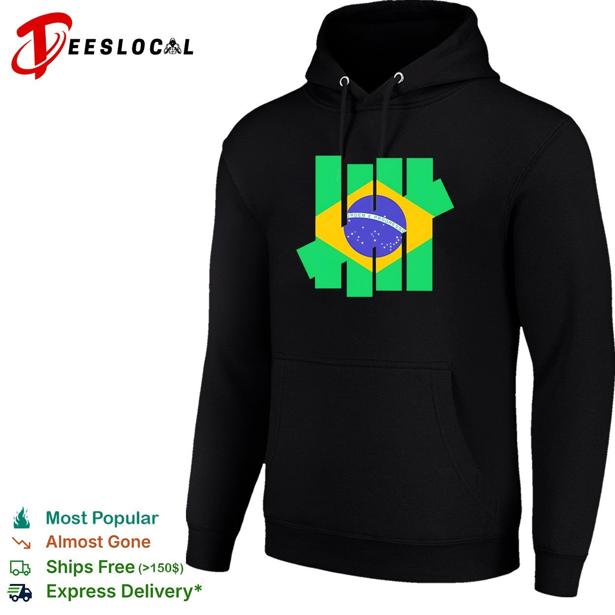 Brazil flag x Undefeated logo shirt