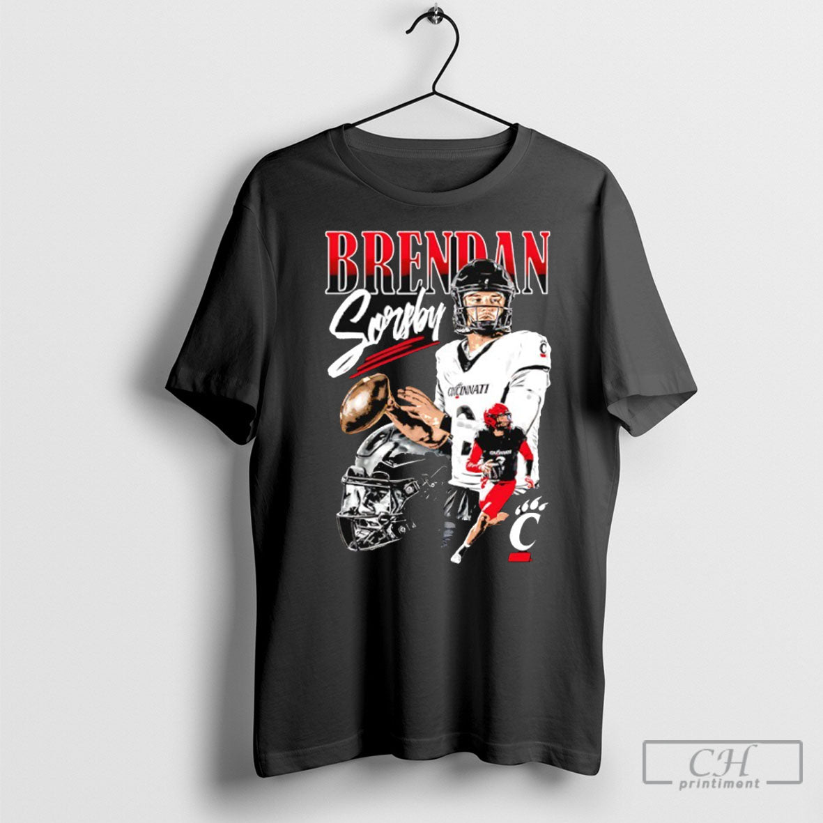 Brendan Sorsby Cincinnati Bearcats Football Graphic Shirt Tee
