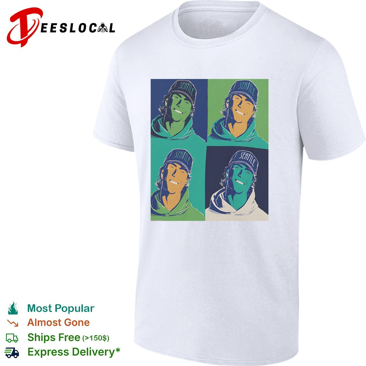 Bryan Woo Seattle Mariners four photo vintage shirt