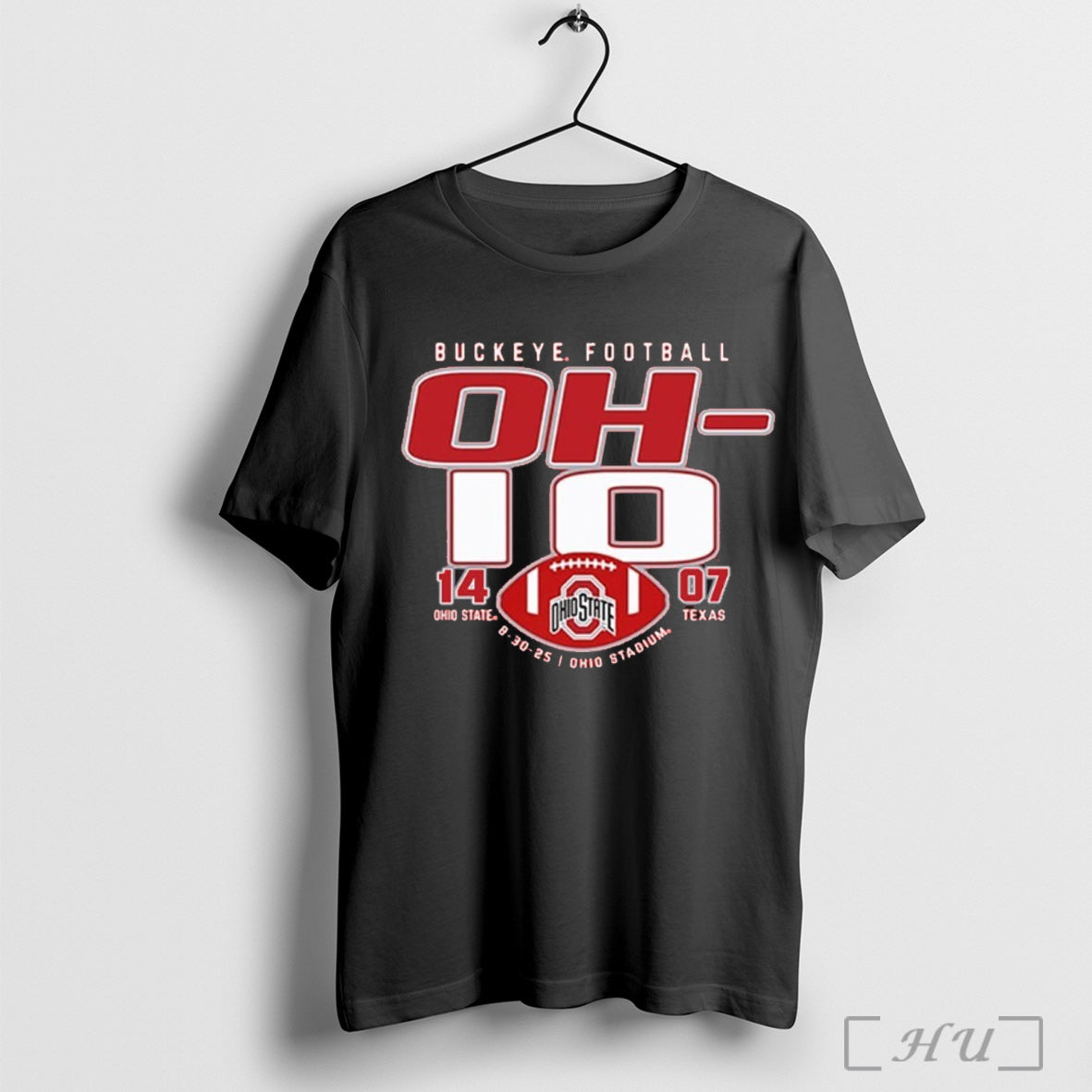 Buckeyes Football Oh I O Osu 14 7 Texas T Shirt