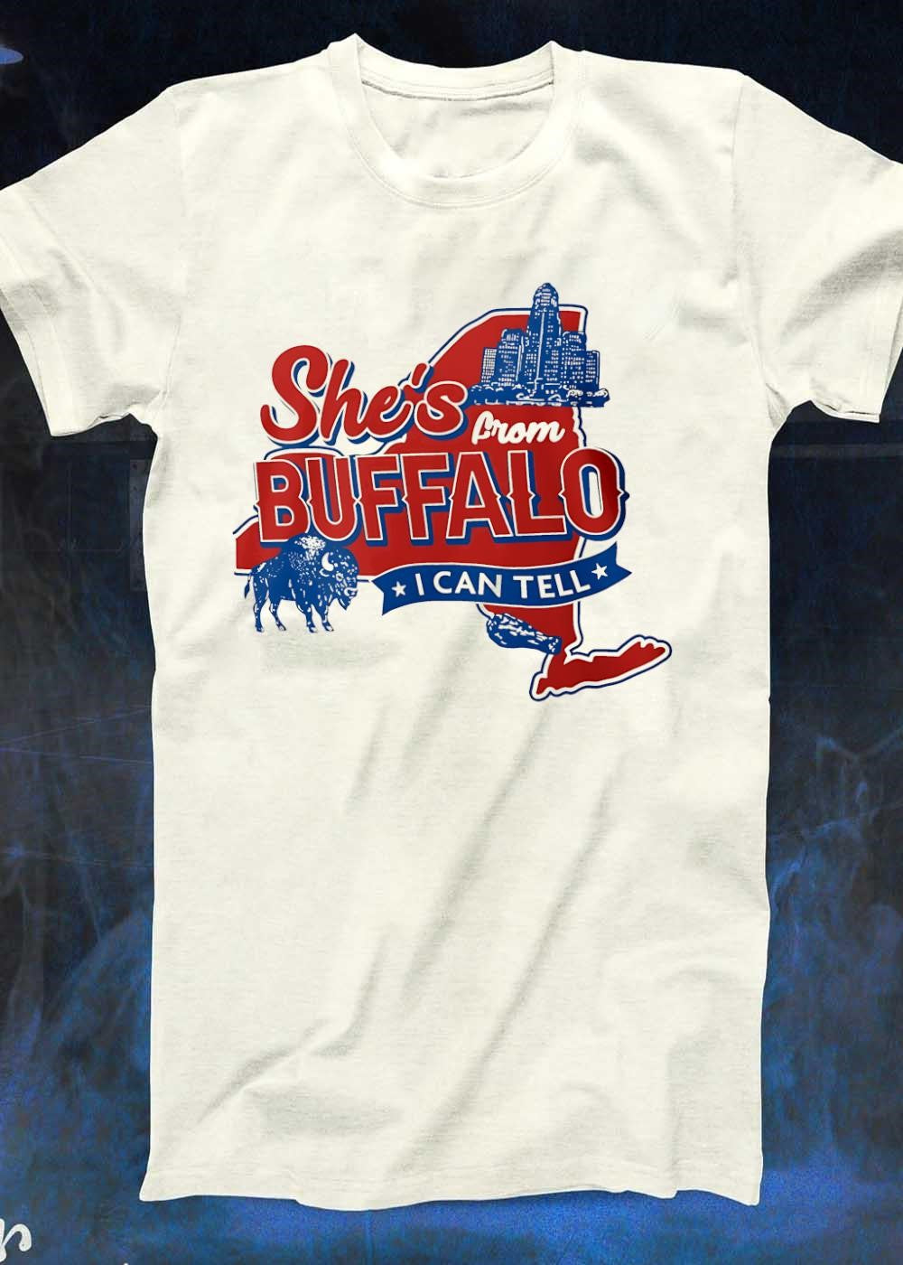 Buffalo City Skyline State Outline She Is From Buffalo I Can Tell Shirt
