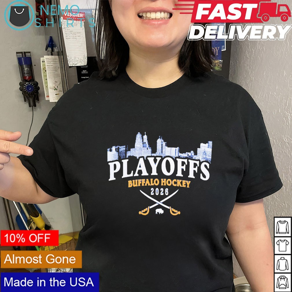 Buffalo Sabres hockey 2026 playoffs skyline shirt