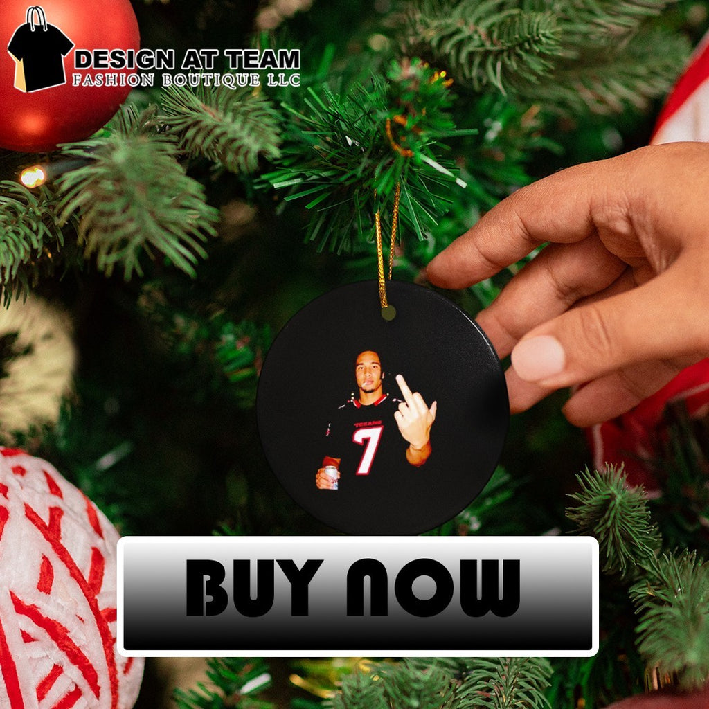 C.J. Stroud 7 Houston Texans Football smoking middle finger shirt