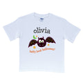 Batty Bout Halloween Personalized White T-Shirt