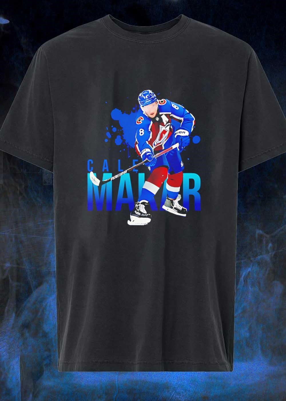 Cale Makar Hockey Art Cale Makar Colorado Avalanche T-Shirt