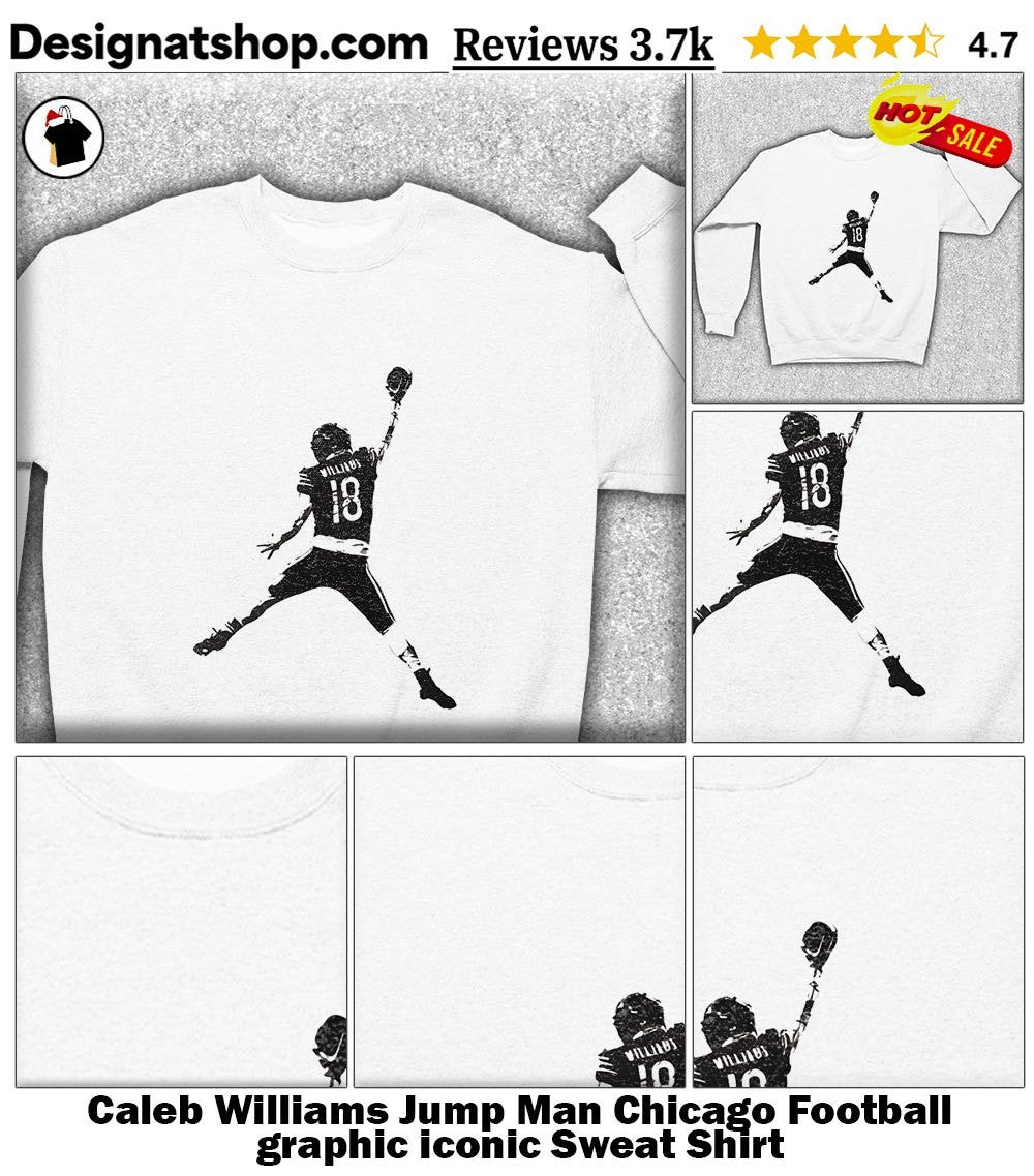 Caleb Williams Jump Man Chicago Football graphic iconic shirt