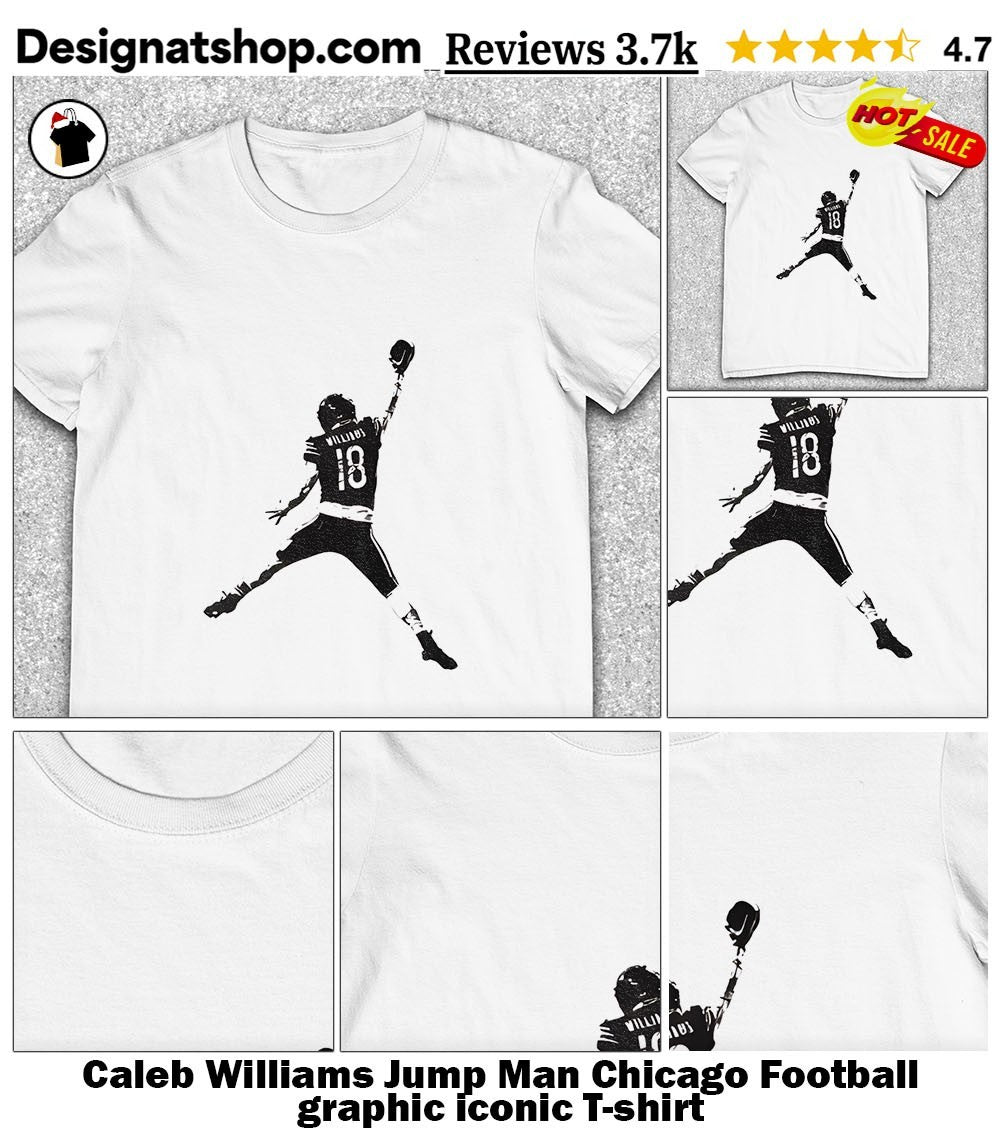 Caleb Williams Jump Man Chicago Football graphic iconic shirt