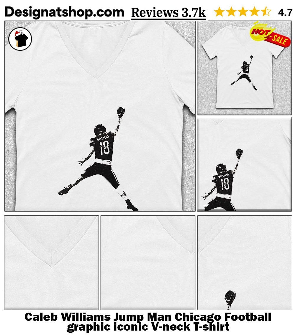 Caleb Williams Jump Man Chicago Football graphic iconic shirt