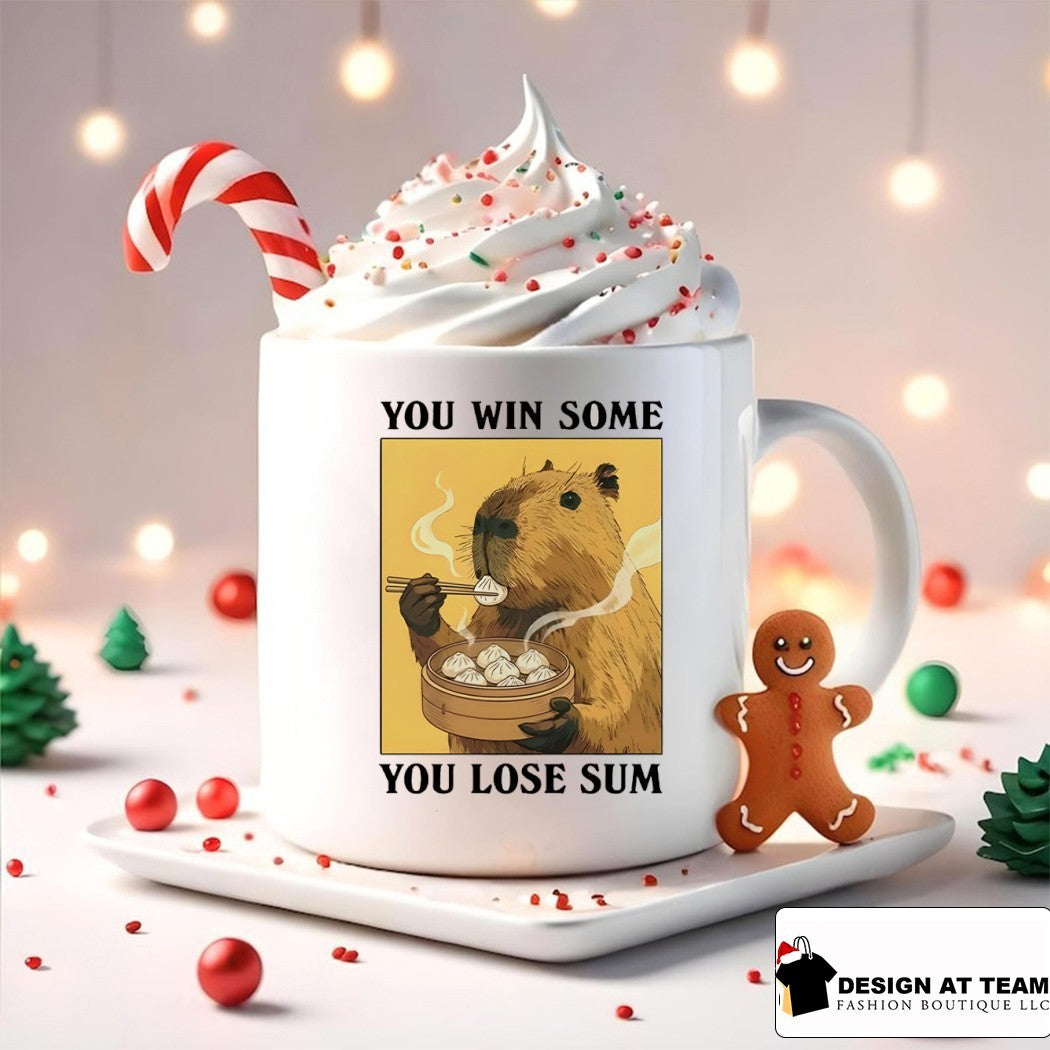 Capybara eating dimsum you win some you lose sum shirt