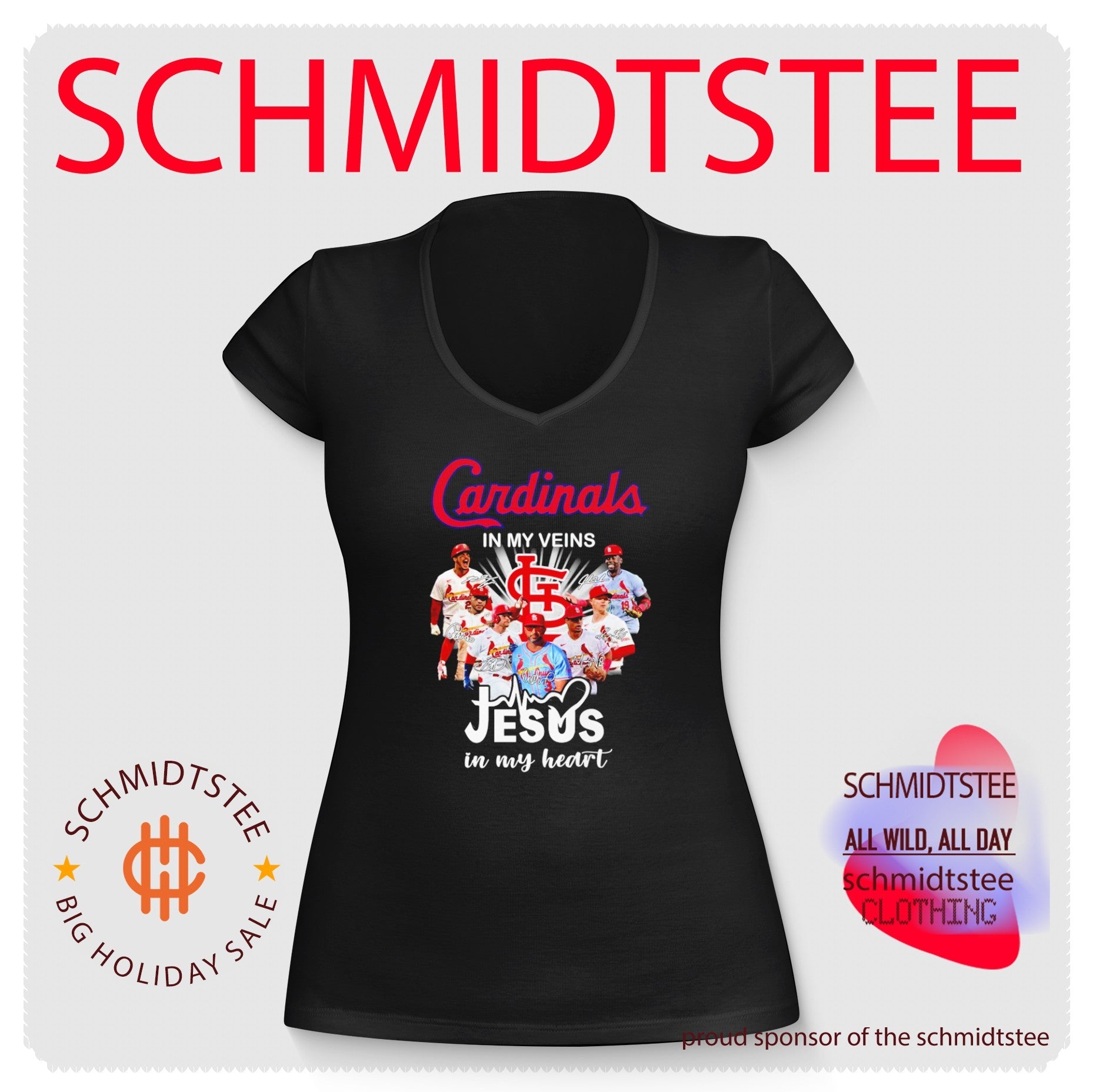 Cardinals in My Veins Jesus in My Heart St Louis Cardinals shirt