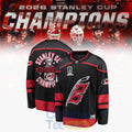 Carolina Hurricanes 2026 Stanley Cup Champions Black Edition Hockey Jersey