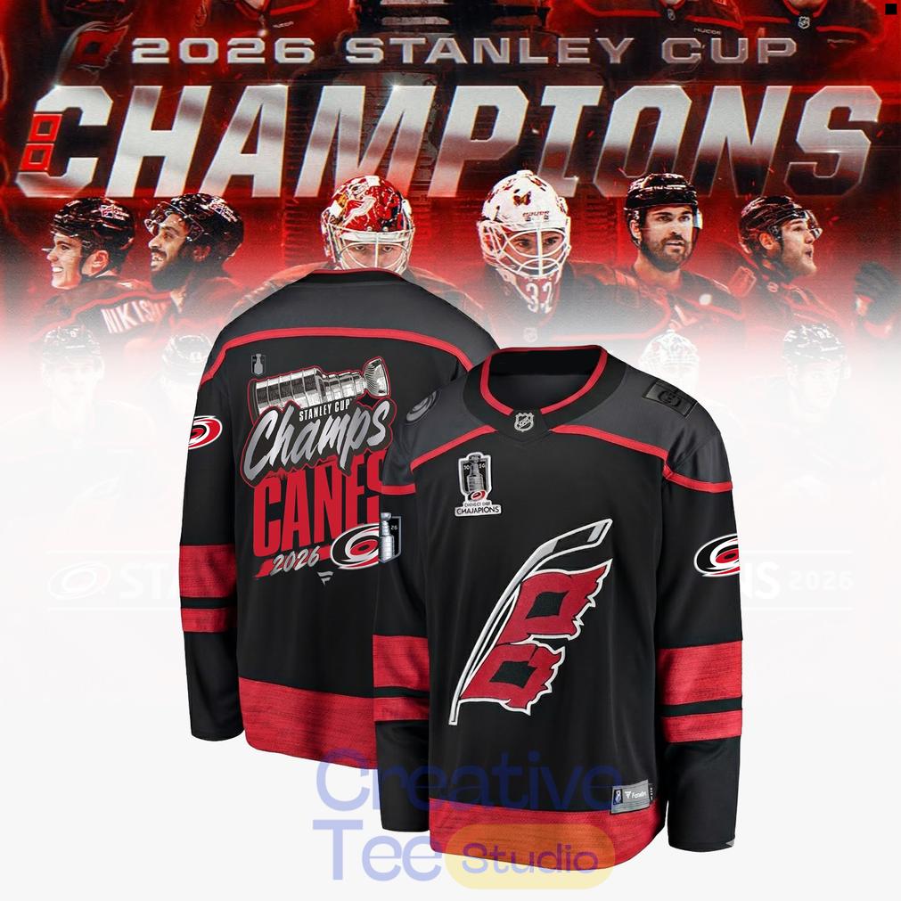 Carolina Hurricanes 2026 Stanley Cup Champions Black Edition Hockey Jersey