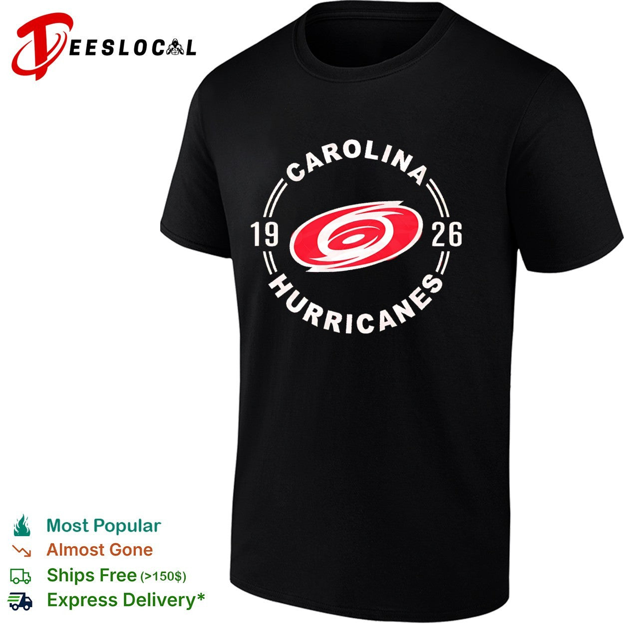 Carolina Hurricanes hockey NHL 1926 retro logo shirt