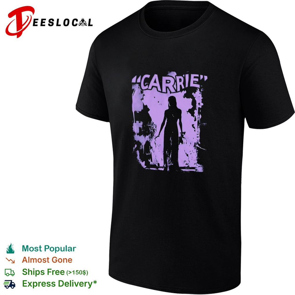 Carrie horror movie silhouette fire shirt